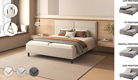 Komfortbett im Schlafzimmer